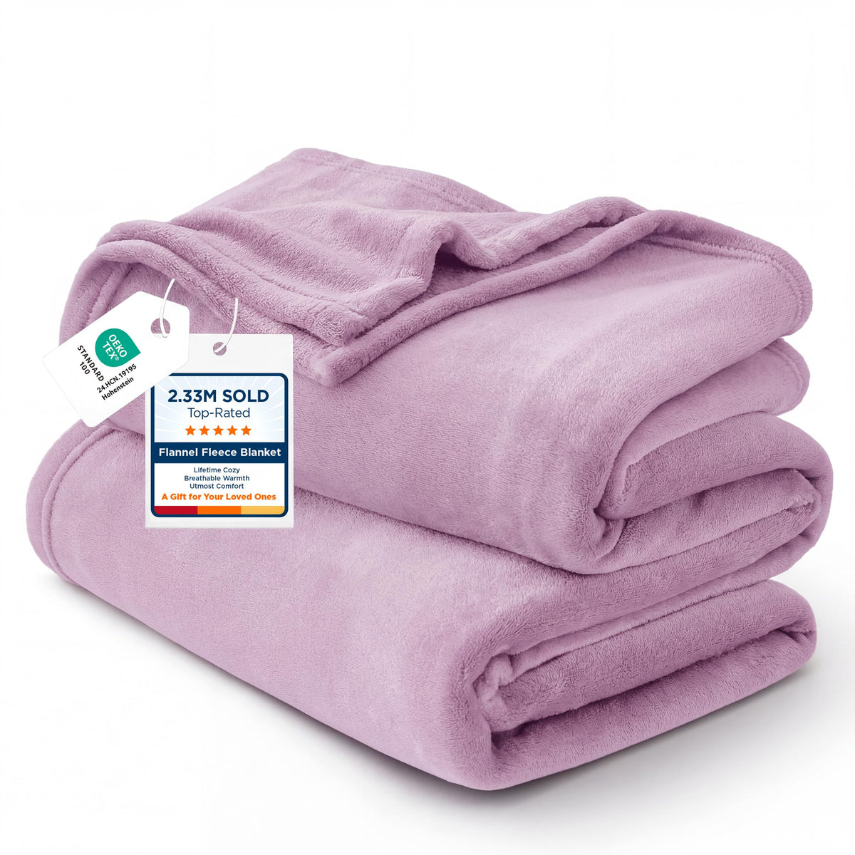 Bedsure GentleSoft Fleece Blanket Twin Size Grey - 300GSM Lightweight Plush Fuzzy Cozy Soft Warm Blanket for Bed, Sofa, Couch, Travel, Camping, 60x80 inches