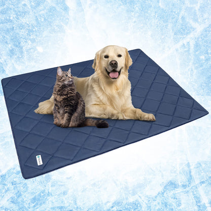 PetAmi Cooling Dog Blanket Lightweight Soft for Large Pet Cat, 40x60 Navy