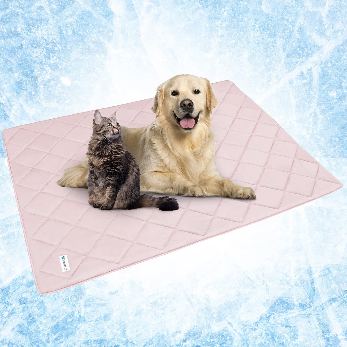 PetAmi Cooling Dog Blanket Lightweight Soft for Large Pet Cat, 40x60 Navy