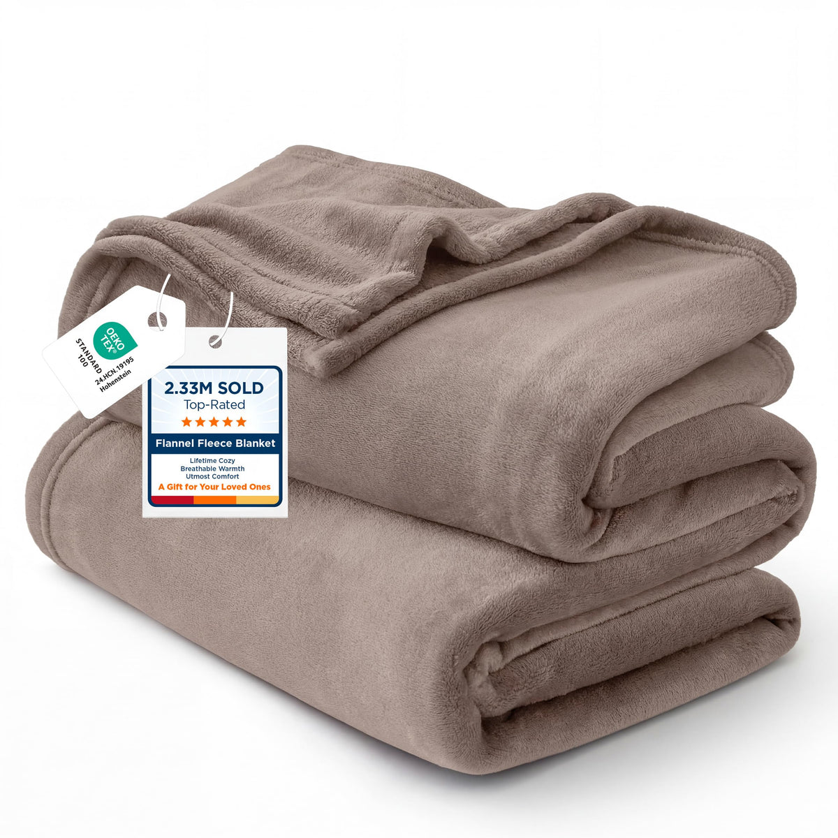 Bedsure GentleSoft Fleece Blanket Twin Size Grey - 300GSM Lightweight Plush Fuzzy Cozy Soft Warm Blanket for Bed, Sofa, Couch, Travel, Camping, 60x80 inches