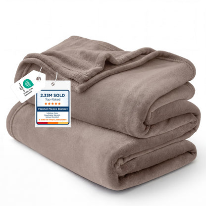Bedsure GentleSoft Fleece Blanket Twin Size Grey - 300GSM Lightweight Plush Fuzzy Cozy Soft Warm Blanket for Bed, Sofa, Couch, Travel, Camping, 60x80 inches