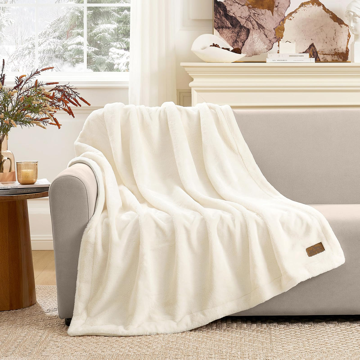 COZY KISS Waterproof Pet Blanket for Large Dog & Cat, 30x40 inch Cream
