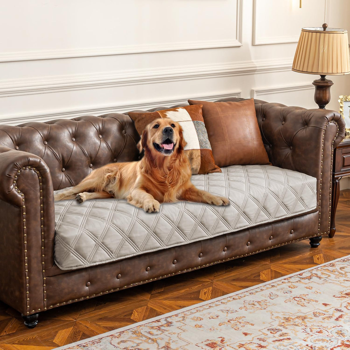 Ameritex Waterproof Dog Bed Cover Pet Blanket with Anti-Slip Back