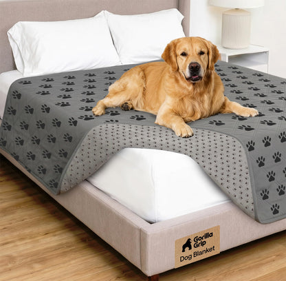 GORILLA GRIP® Waterproof Dog Blanket, Couch Cover for Dogs, 82x102 Charcoal