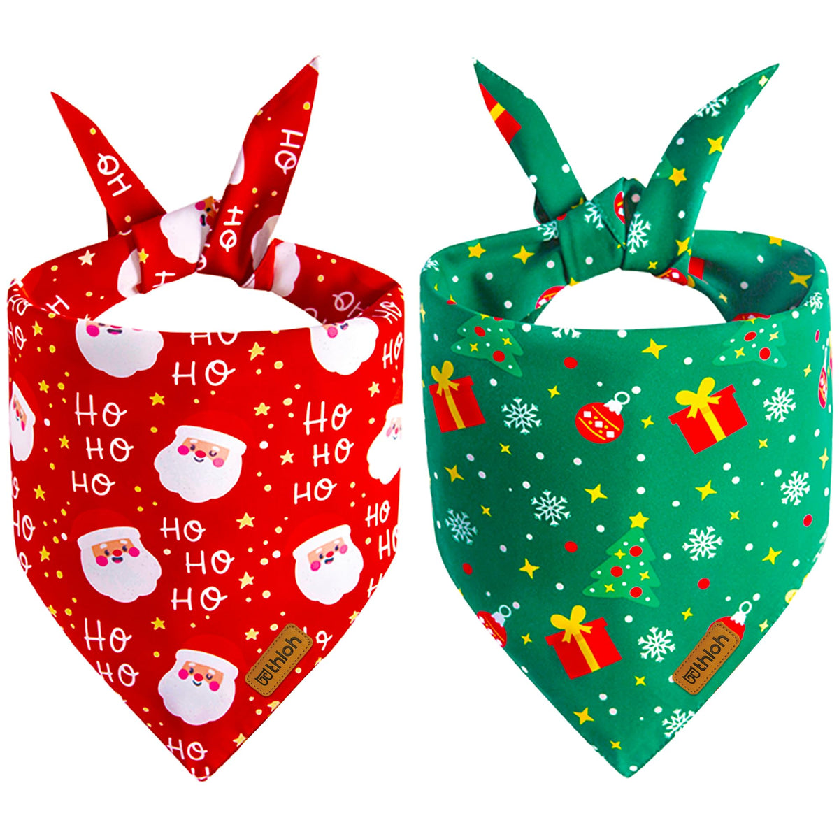 Halloween Dog Bandanas - 2 Pack Reversible Pumpkin and Bat Pet Scarf for Boys and Girls | Fall Dog Bibs | Premium Durable Fabric | Holiday Dog Bandana for Small and Medium Dogs (Small)