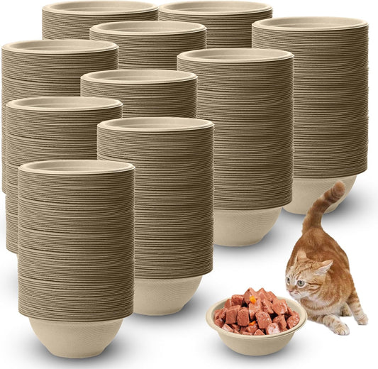 Disposable Pet Food Bowls, 200pcs Pet Disposable Feeding Bowls