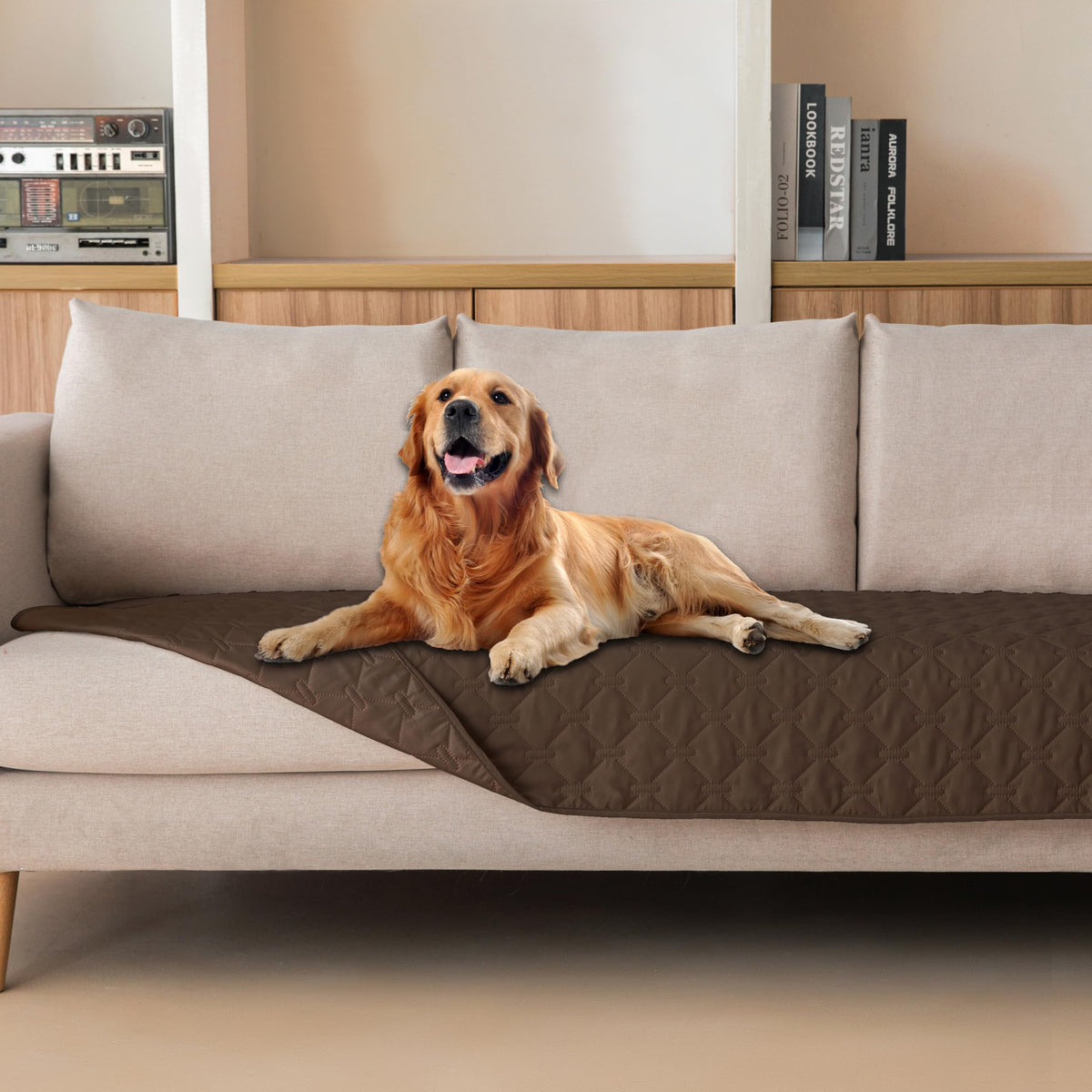 gogobunny Waterproof Pet Blanket for Bed, Washable Couch Cover for Dog Cat