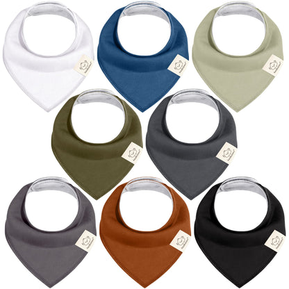 KeaBabies 8pk Organic Baby Bandana Bibs for Drooling Teething, Pets & Paws