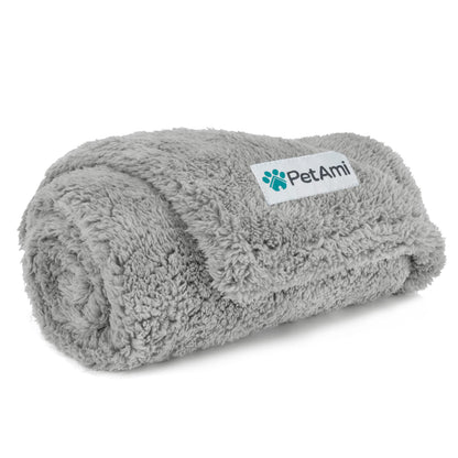 PetAmi Fluffy Sherpa Waterproof Dog Blanket for Small Pet Cat, 24x32 Pink