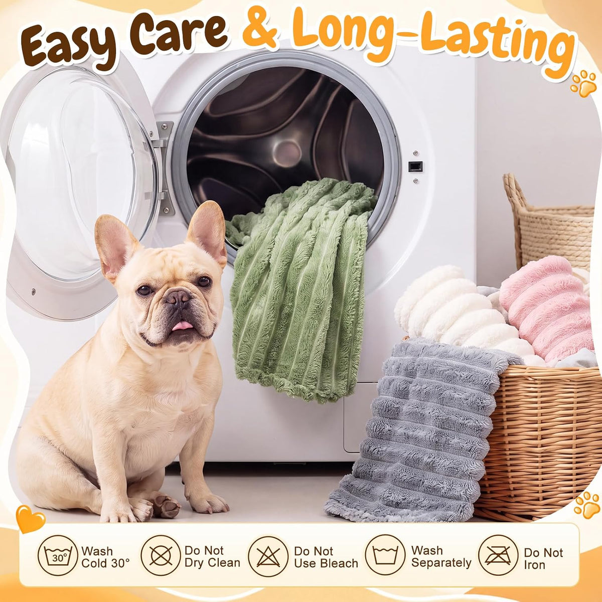 Irenare 4 Pack Fleece Pet Blanket for Small Dog Cat Cage Pad, 16 x 23 Inch