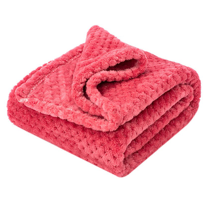 Warm Soft Fuzzy Dog or Cat Blanket, Plush Fleece Throws for Puppy, Kitten, Medium, Large Dogs - Blue (M/32" x 40")