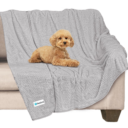 PetAmi Waterproof Dog Blanket, Leakproof Pet Throw, Twin 60x80 Taupe Beige