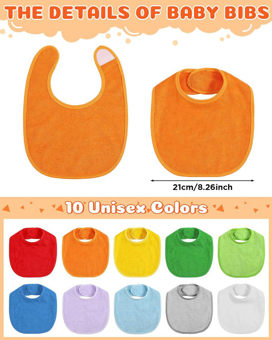 JaGely 30 Pcs Muslin Baby Bibs for Boys