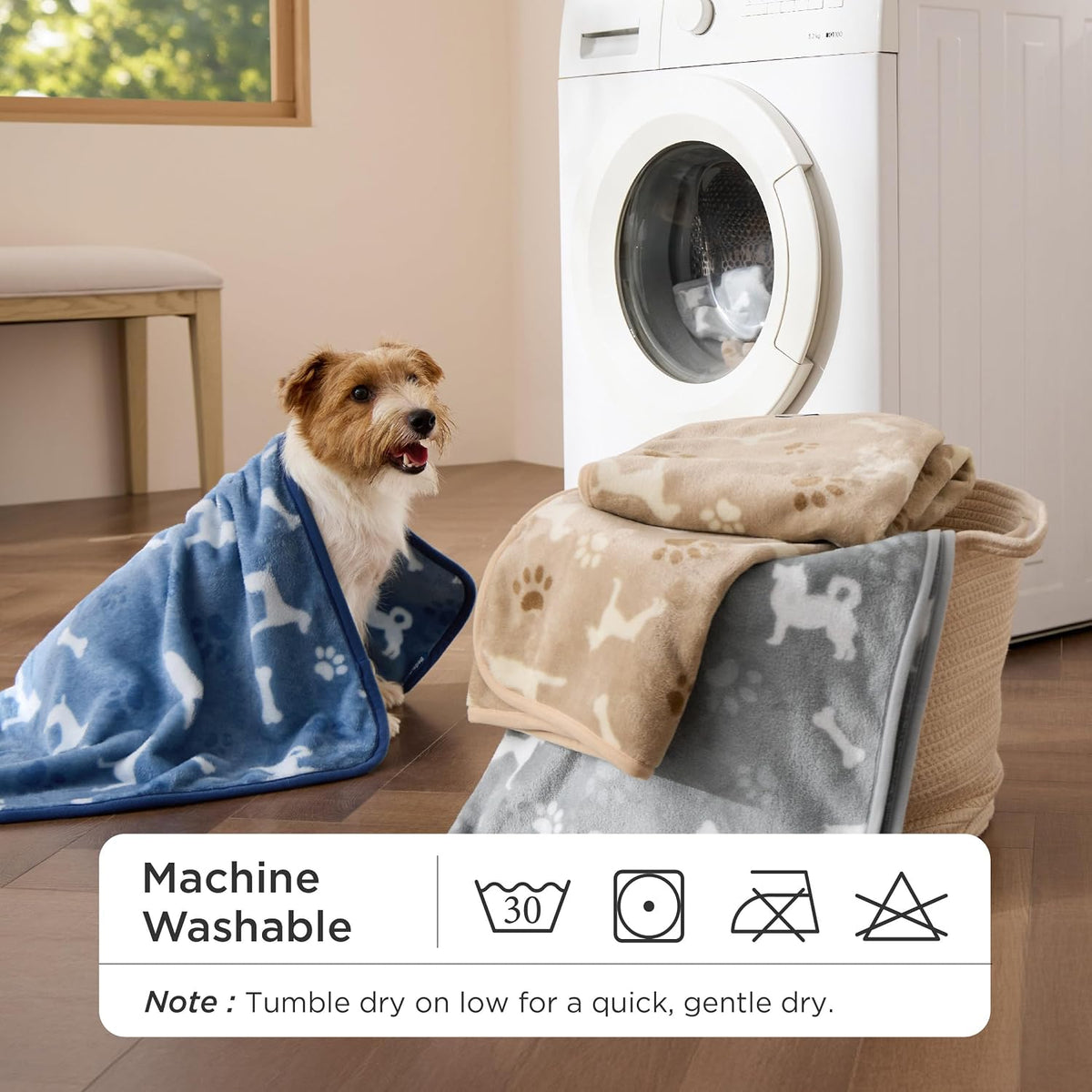 Bedsure Dog Blanket for Small Dogs Puppy, Flannel Fleece, 3-Pack 23x16