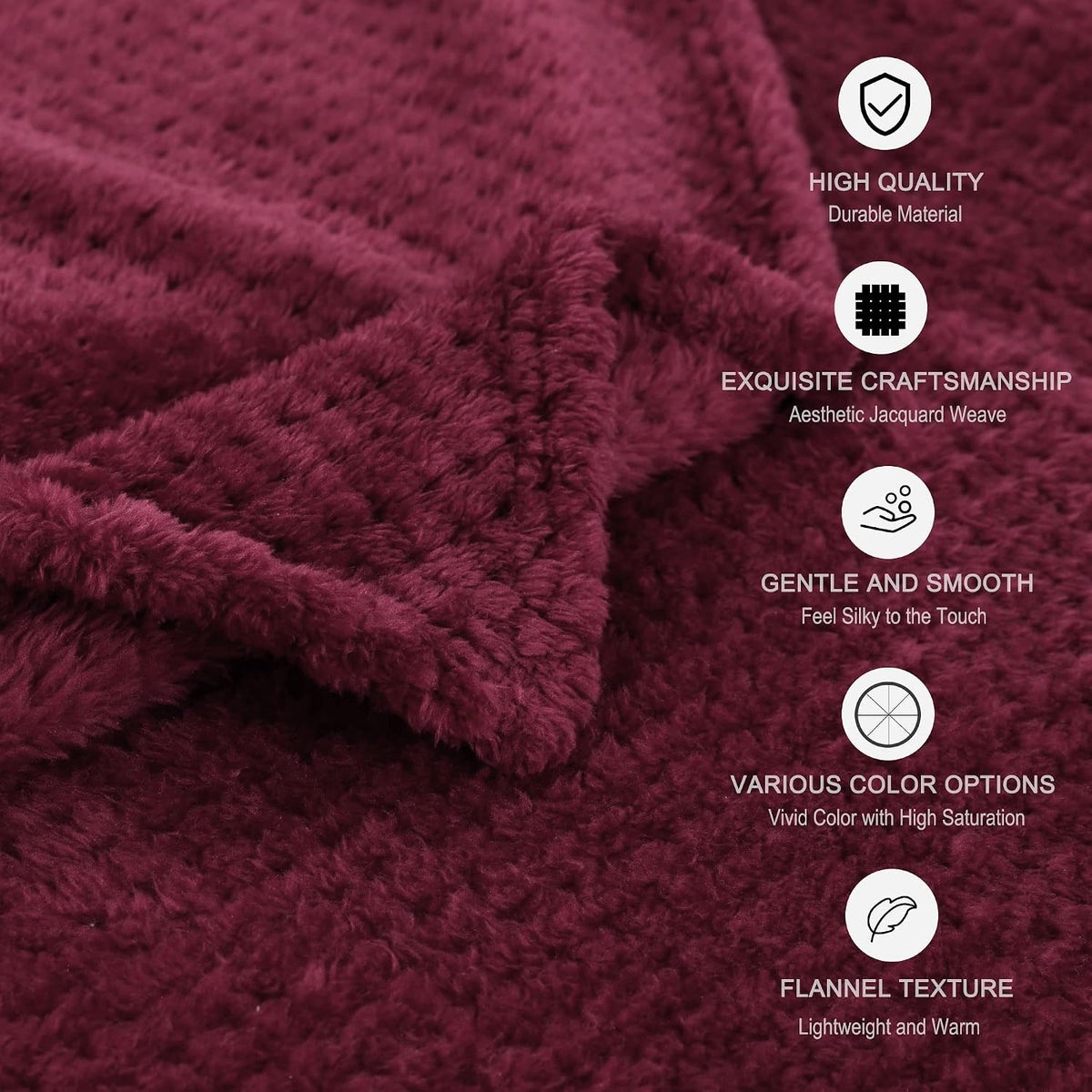 uxcell Fluffy Knitted Pet Blanket for Kitten Doggy 27x40 Burgundy
