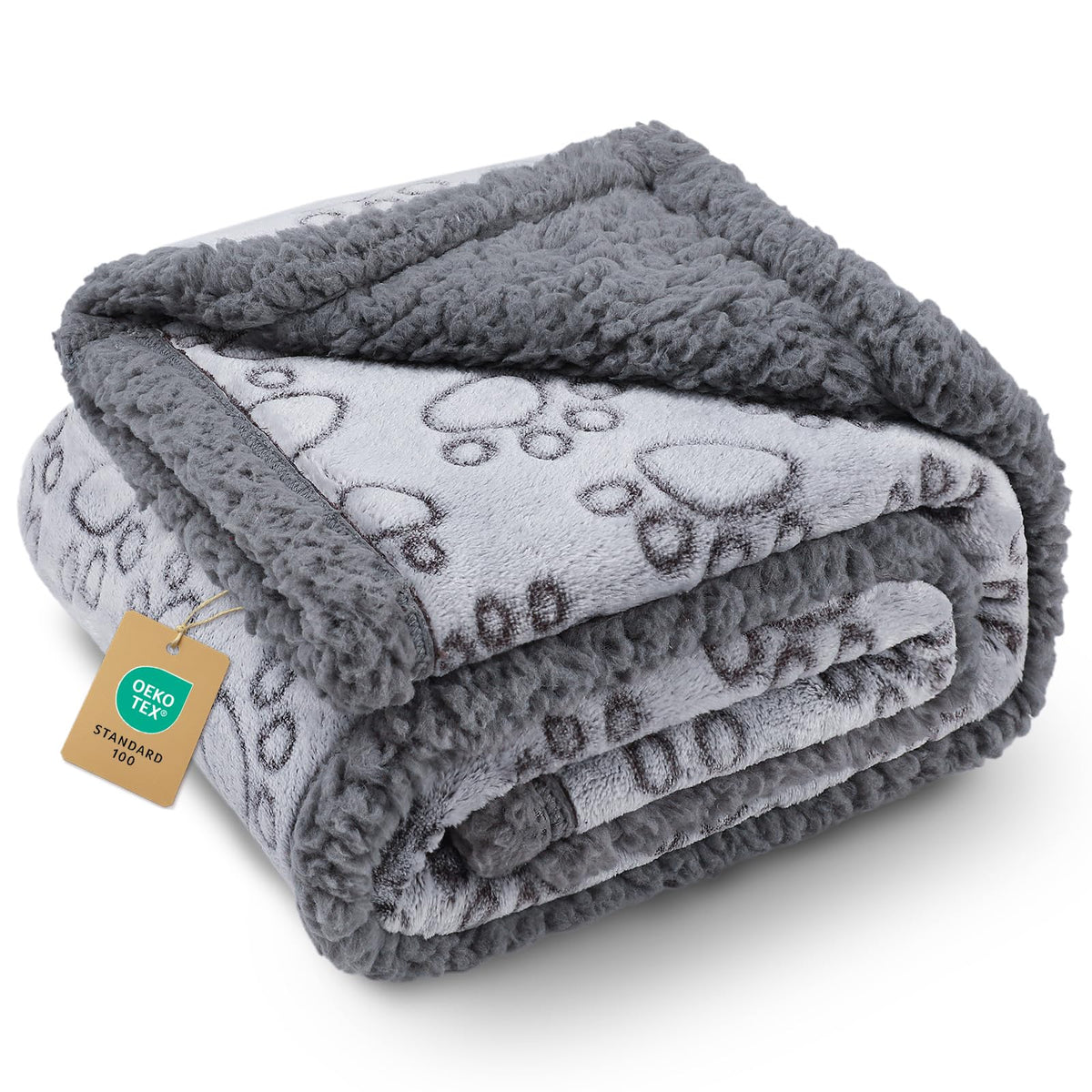 Luciphia Waterproof Dog Blanket Reversible Sherpa Fleece for Small Dogs Cat