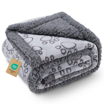 Luciphia Waterproof Dog Blanket Reversible Sherpa Fleece for Small Dogs Cat