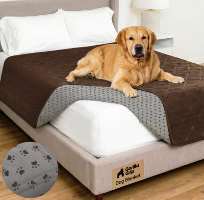 GORILLA GRIP® Waterproof Dog Blanket, Couch Cover for Dogs, 82x102 Charcoal