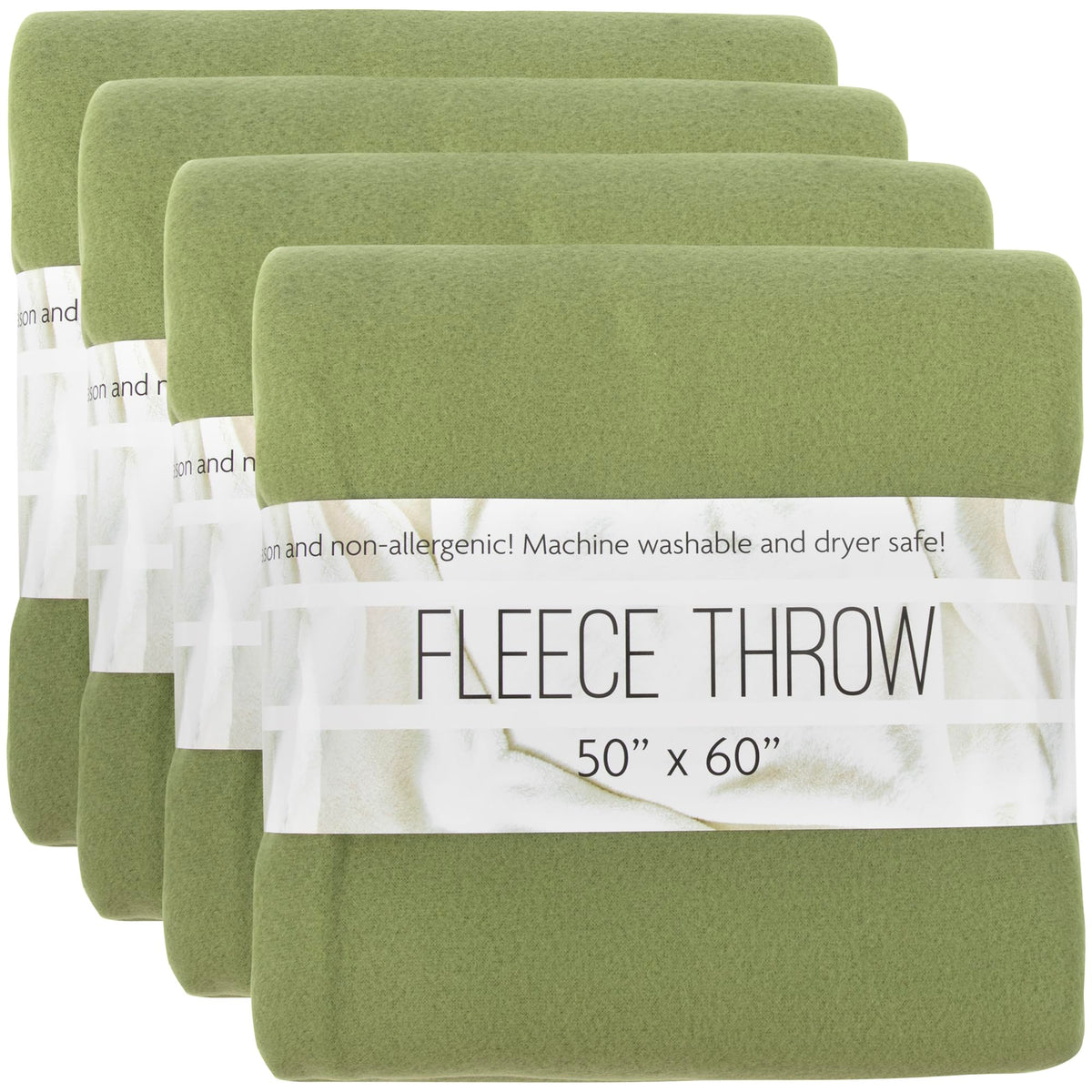 (24 Pack) Bulk Fleece 50x60 Throw Blankets for Wedding Favors, Homeless Women, Men, Homes, Bed, Sofa, Couch, Office, Pet Blankets, Travel | Soft Warm Lightweight Throw Blankets in Bulk (Black)
