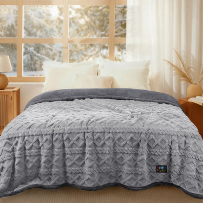 Luciphia Waterproof Blanket for Twin Bed Reversible Fleece Couch Cover