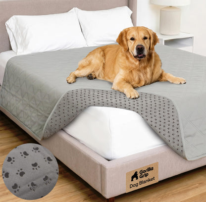 GORILLA GRIP® Waterproof Dog Blanket, Couch Cover for Dogs, 82x102 Charcoal