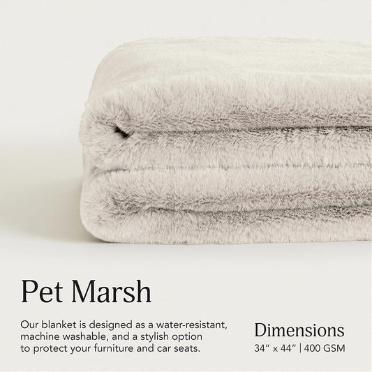 UnHide Lil’ Marsh Pet Blanket, Extra Soft Faux Fur, Washable Dog Blanket