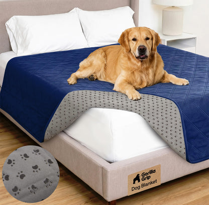 GORILLA GRIP® Waterproof Dog Blanket, Couch Cover for Dogs, 82x102 Charcoal