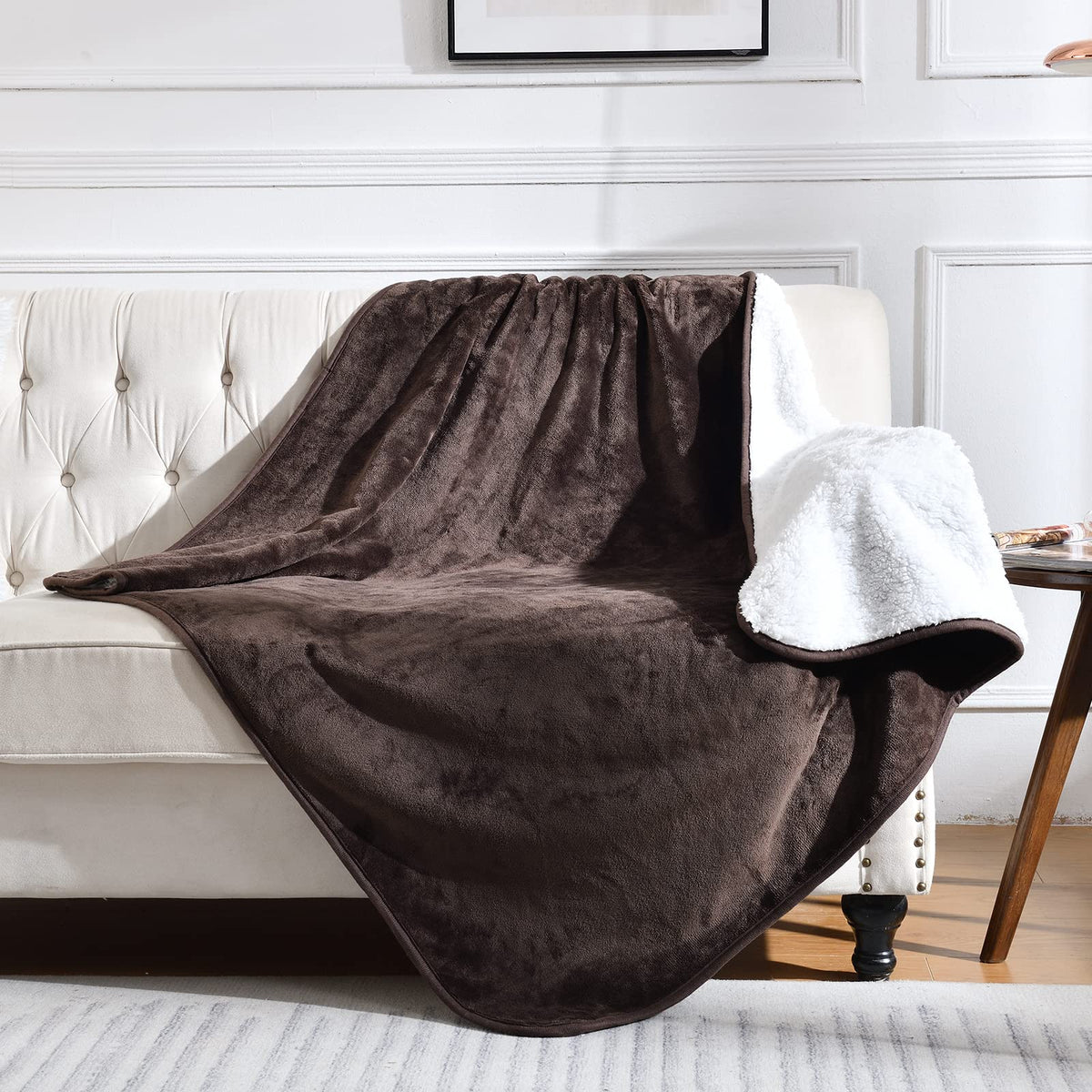 Soft Waterproof Blanket for Bed Couch Sofa, Grey, 50x60 inches