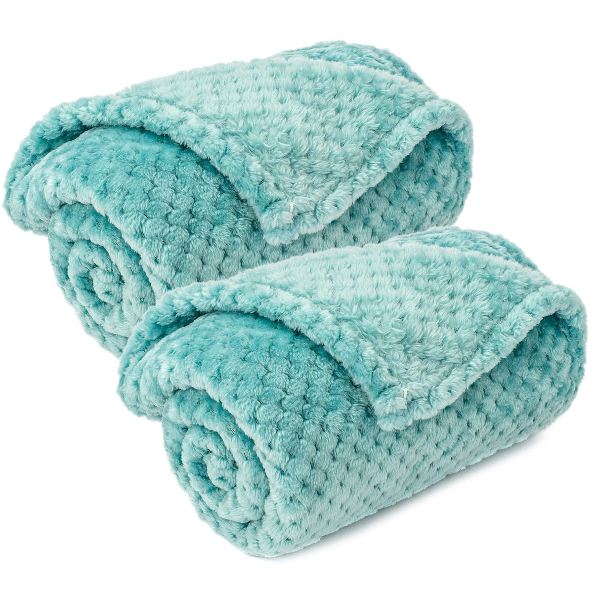 Warm Soft Fuzzy Dog or Cat Blanket, Plush Fleece Throws for Puppy, Kitten, Medium, Large Dogs - Blue (M/32" x 40")