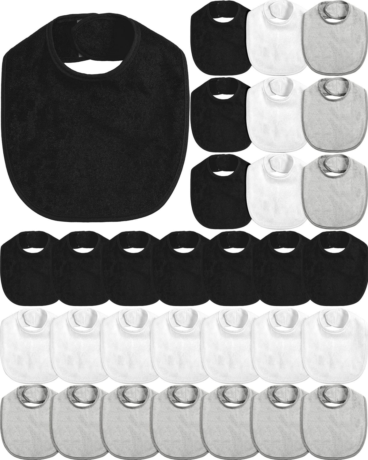 JaGely 30 Pcs Muslin Baby Bibs for Boys