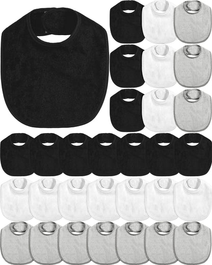 JaGely 30 Pcs Muslin Baby Bibs for Boys