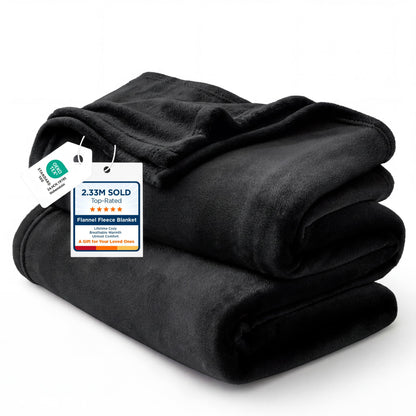 Bedsure GentleSoft Fleece Blanket Twin Size Grey - 300GSM Lightweight Plush Fuzzy Cozy Soft Warm Blanket for Bed, Sofa, Couch, Travel, Camping, 60x80 inches