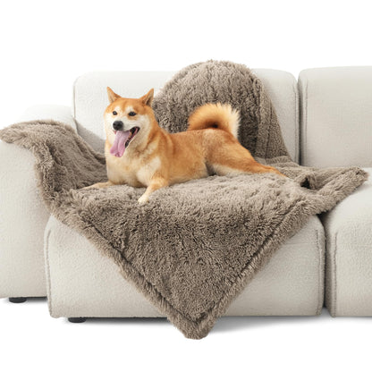 Bedsure Waterproof Dog Blankets for Large Dogs, Fluffy Faux Fur, 60×80"