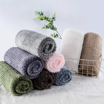 Warm Soft Fuzzy Dog or Cat Blanket, Plush Fleece Throws for Puppy, Kitten, Medium, Large Dogs - Blue (M/32" x 40")