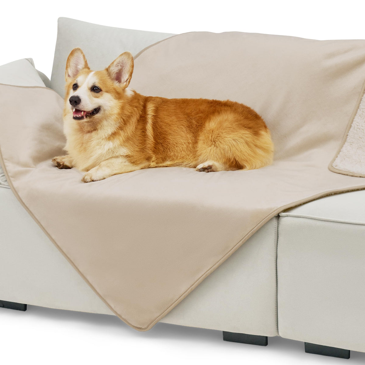Bedsure Waterproof Dog Blankets for Large Dogs Sherpa Fleece Throw, 40X50