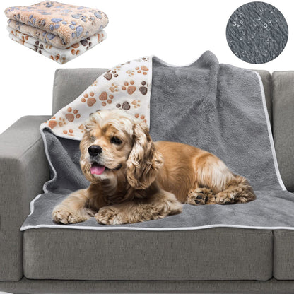 YUEPET 2 Pack Puppy Waterproof Blankets for Small Dogs, Dog Blanket 23"x16"
