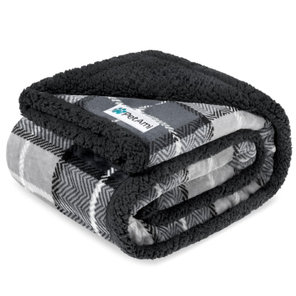 PetAmi Waterproof Dog Blanket for Large Dog Cat Pet, 60x80, Grey Sherpa
