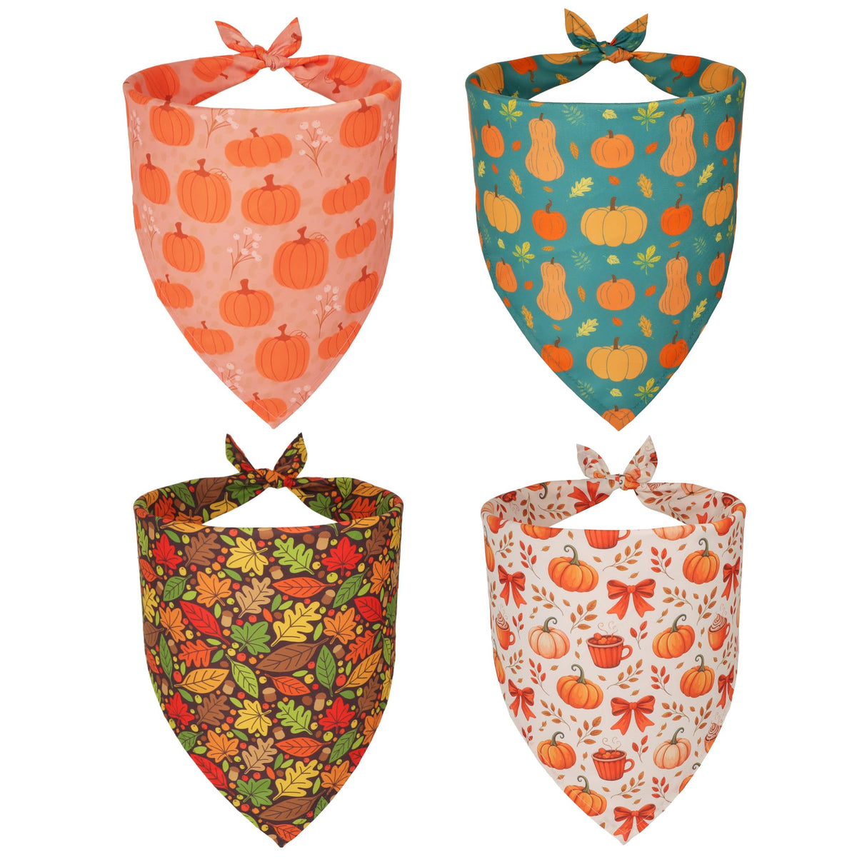 ADOGGYGO 4 Pack Dog Bandana Christmas Pet Scarf Triangle Bibs Kerchief Set Pet Christmas Costume Accessories Decoration for Large and X-Large Dogs (X-Large)