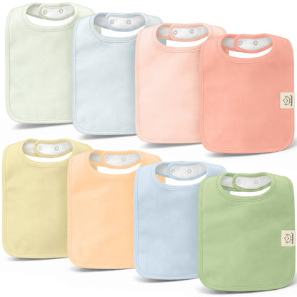 KeaBabies 8-Pack Organic Baby Bibs for Boys, Girls Drool Bibs (Cruise)