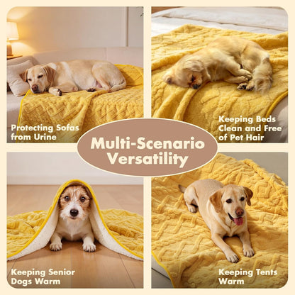 Allroaring Dog Calming Blanket, Waterproof Pet Blankets for Couch Cage Bed