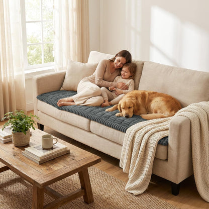 Smiry Couch Cover for Dogs, Non Slip Washable Sofa Protector for Pets