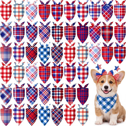 Abbylike 50 Pcs Halloween Dog Bandanas Bulk, Pumpkin Ghost Bat Skull