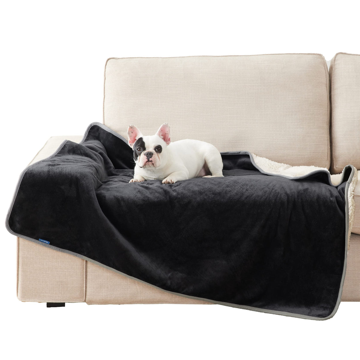 Bedsure Waterproof Dog Blankets for Large Dogs Sherpa Fleece Throw, 40X50