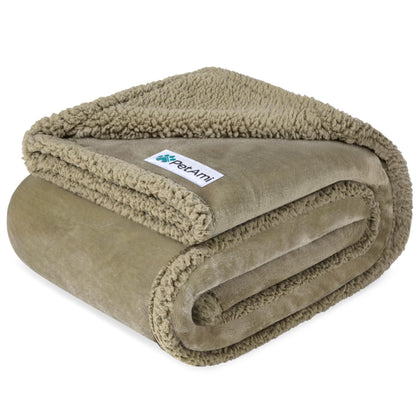 PetAmi Waterproof Dog Blanket for Large Dog Cat Pet, 60x80, Grey Sherpa