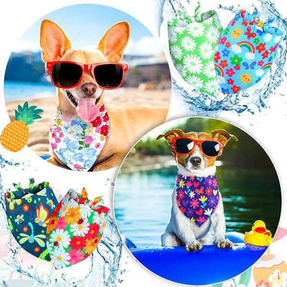 Saintrygo 20 Pcs Plain Dog Bandana Bulk for Puppy Dog, 32 x 22 x 22 Inches