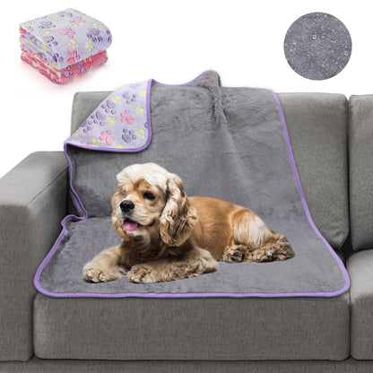 YUEPET 2 Pack Puppy Waterproof Blankets for Small Dogs, Dog Blanket 23"x16"