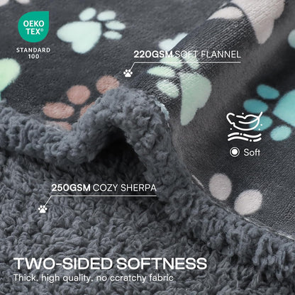 Luciphia Waterproof Dog Blanket Reversible Sherpa Fleece for Small Dogs Cat