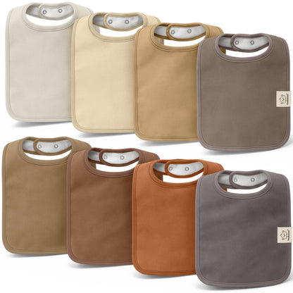 KeaBabies 8-Pack Organic Baby Bibs for Boys, Girls Drool Bibs (Dew)