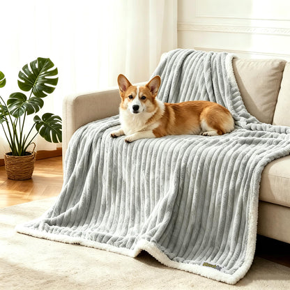 Waterproof Dog Blanket Soft Pet Cat Blanket 40x30 in Cream