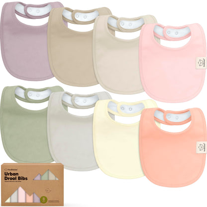 KeaBabies 8-Pack Organic Baby Bibs for Drooling and Teething (Pets & Paws)